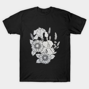 Iris lavender and daisies T-Shirt